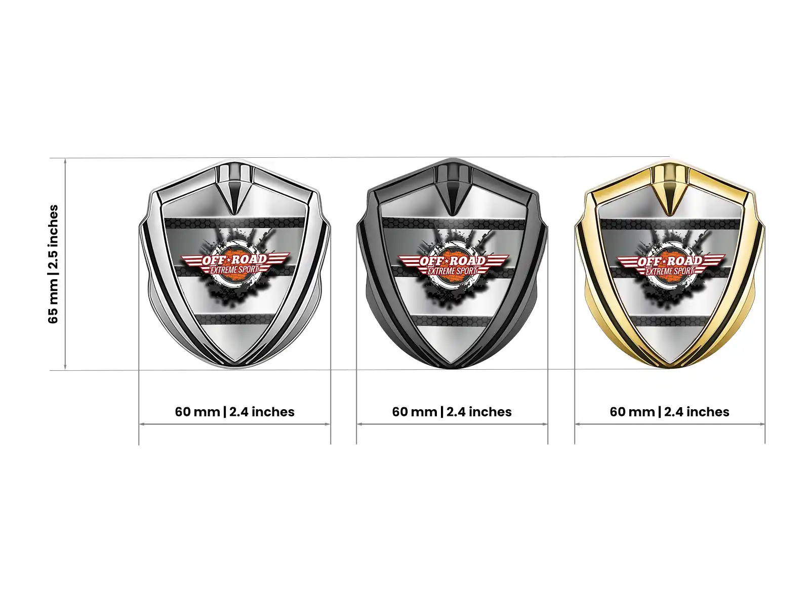 Metal Domed Emblem Durable Stylish Shape